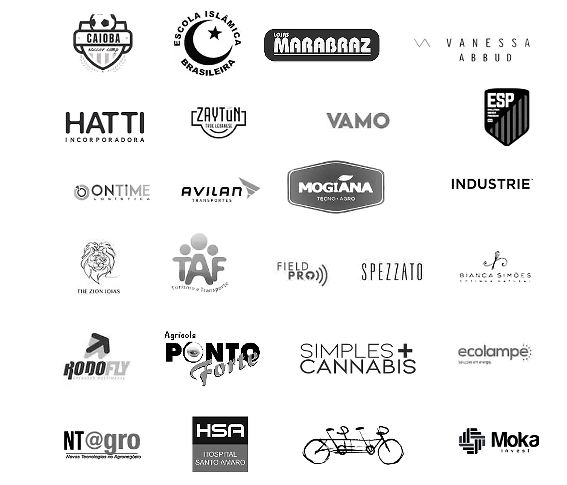 Logotipos de empresas clientes da Maas Ventures